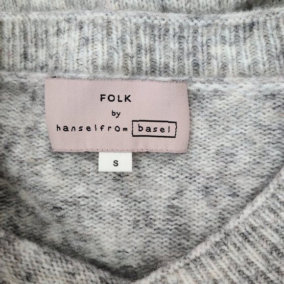 Anthropologie Folk By Hansel From Basel Swan Wood Blend Sweater Small - Picture 7 of 9